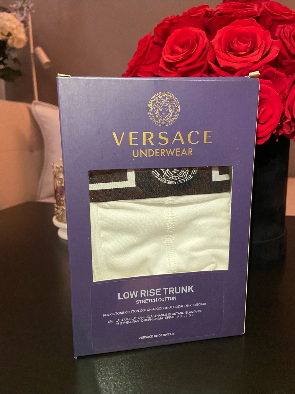 VERSACE Men's Low Rise Trunk Cotton Underwear Size 3 US XS NEW!